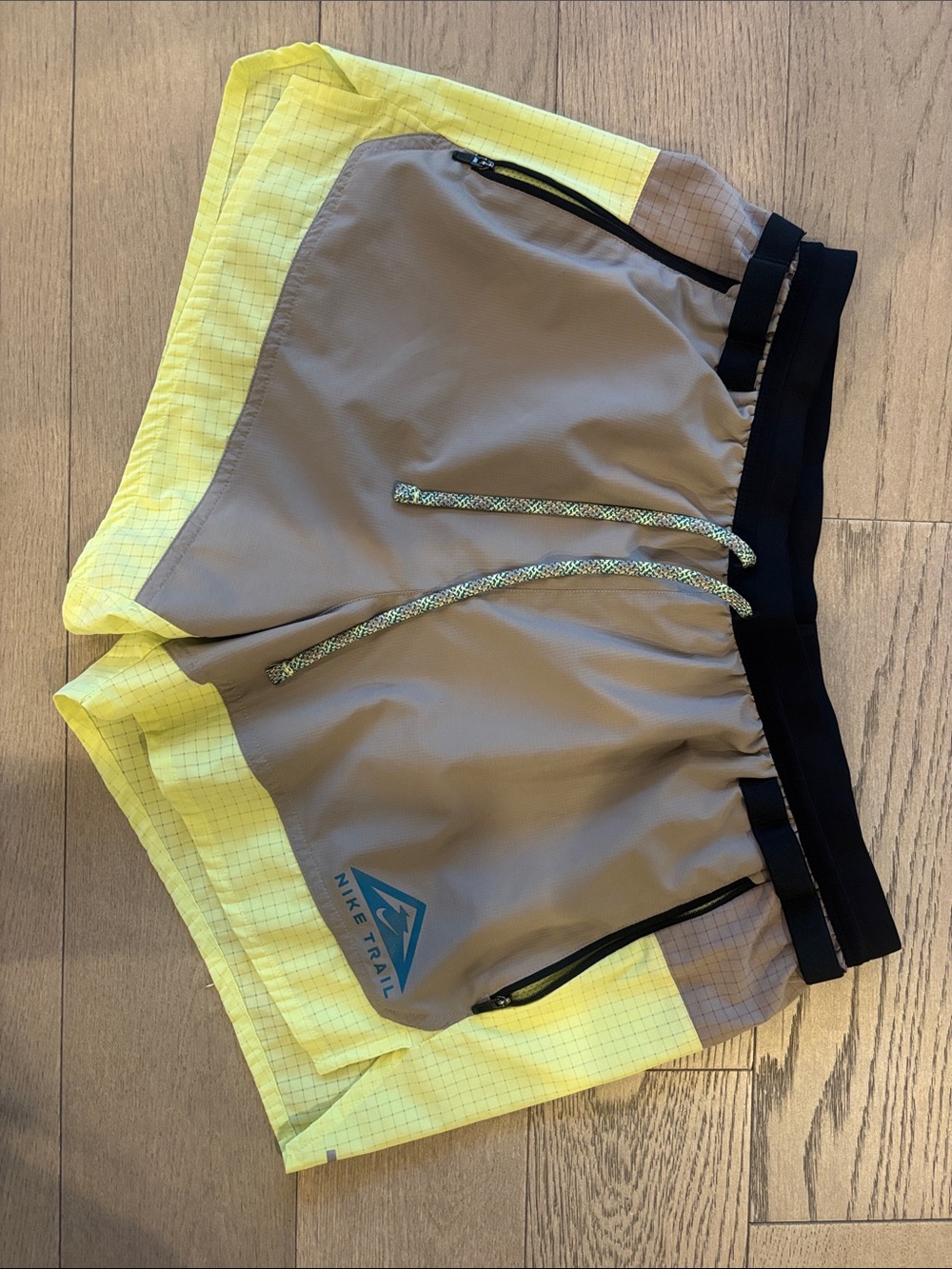 Yellow Nike Trail Shorts No Lining Size L
